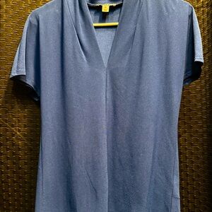 Bar III Blue V-Neck Blouse